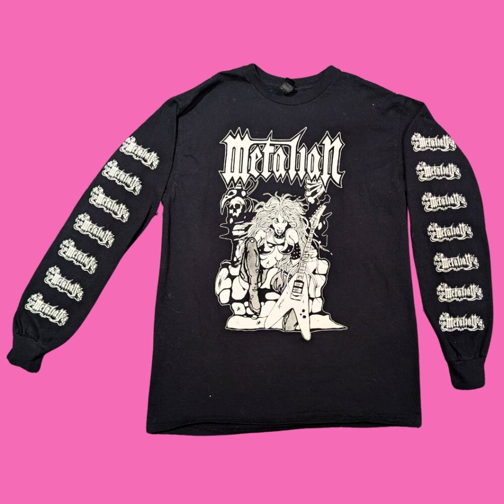 Metalian, Heavy Metal Band Long Sleeve Shirt Size M for Men